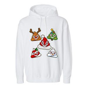 Christmas Poop Emoji Group Garment-Dyed Fleece Hoodie