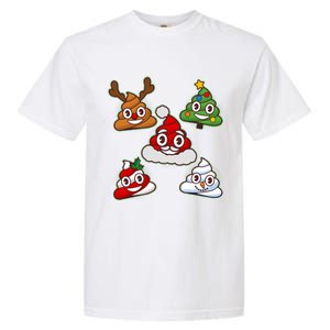 Christmas Poop Emoji Group Garment-Dyed Heavyweight T-Shirt