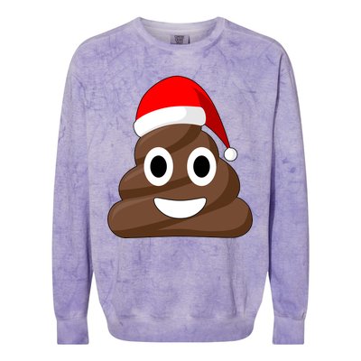 Christmas Poop Emoji Smiley Colorblast Crewneck Sweatshirt