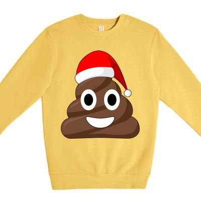 Christmas Poop Emoji Smiley Premium Crewneck Sweatshirt