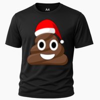 Christmas Poop Emoji Smiley Cooling Performance Crew T-Shirt