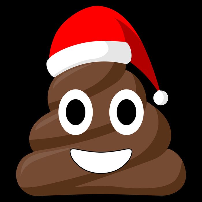 Christmas Poop Emoji Smiley Cooling Performance Crew T-Shirt