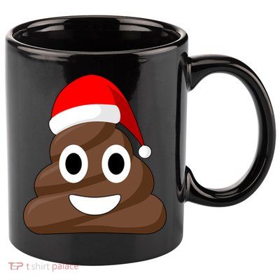 Christmas Poop Emoji Smiley 11oz C Handle Ceramic Mug