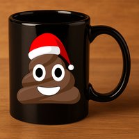 Christmas Poop Emoji Smiley 11oz C Handle Ceramic Mug