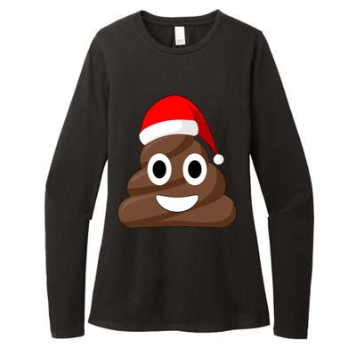 Christmas Poop Emoji Smiley Womens CVC Long Sleeve Shirt