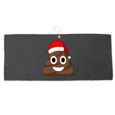 Christmas Poop Emoji Smiley Large Microfiber Waffle Golf Towel