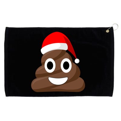 Christmas Poop Emoji Smiley Grommeted Golf Towel