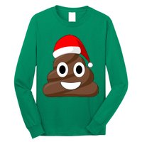 Christmas Poop Emoji Smiley Long Sleeve Shirt