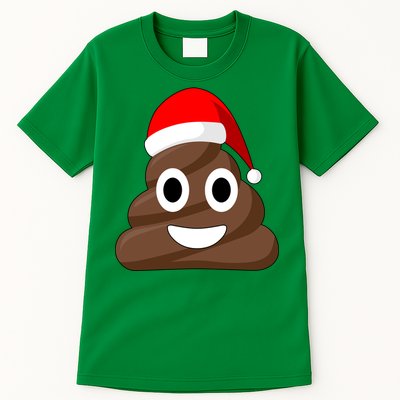 Christmas Poop Emoji Smiley Tall T-Shirt