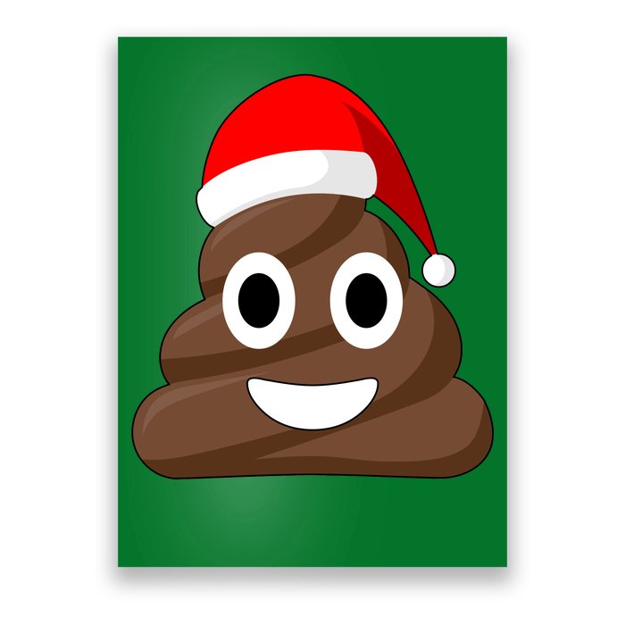 Christmas Poop Emoji Smiley Poster