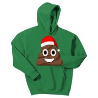 Christmas Poop Emoji Smiley Kids Hoodie