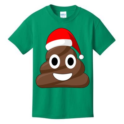 Christmas Poop Emoji Smiley Kids T-Shirt