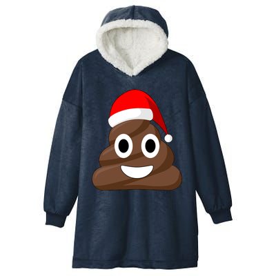 Christmas Poop Emoji Smiley Hooded Wearable Blanket