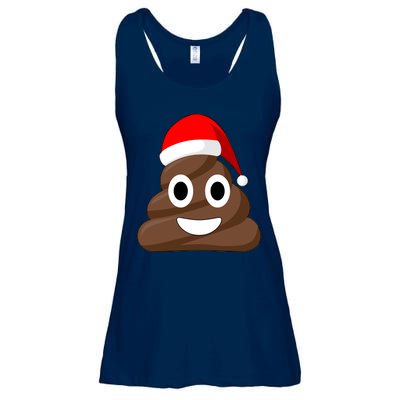 Christmas Poop Emoji Smiley Ladies Essential Flowy Tank