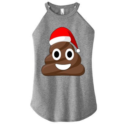 Christmas Poop Emoji Smiley Women's Perfect Tri Rocker Tank