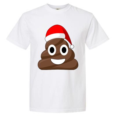 Christmas Poop Emoji Smiley Garment-Dyed Heavyweight T-Shirt