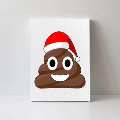 Christmas Poop Emoji Smiley Canvas