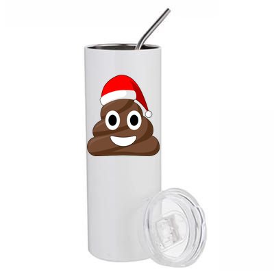 Christmas Poop Emoji Smiley Stainless Steel Tumbler