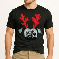 Christmas Pug Reindeer Cooling Performance Crew T-Shirt