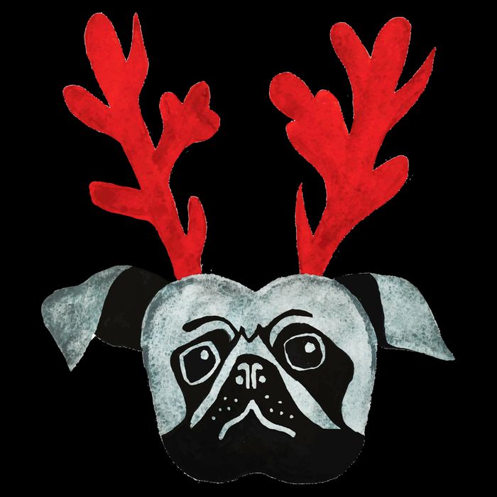 Christmas Pug Reindeer Cooling Performance Crew T-Shirt
