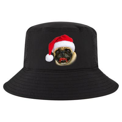 Christmas Pug Santa Hat Cute Cool Comfort Performance Bucket Hat