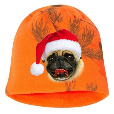 Christmas Pug Santa Hat Cute Kati - Camo Knit Beanie