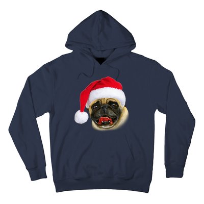 Christmas Pug Santa Hat Cute Hoodie