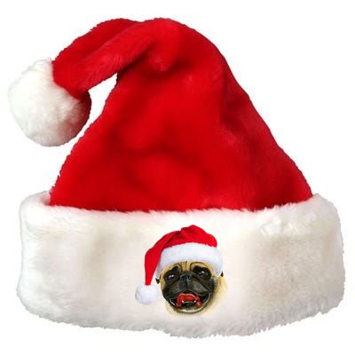 Christmas Pug Santa Hat Cute Premium Christmas Santa Hat