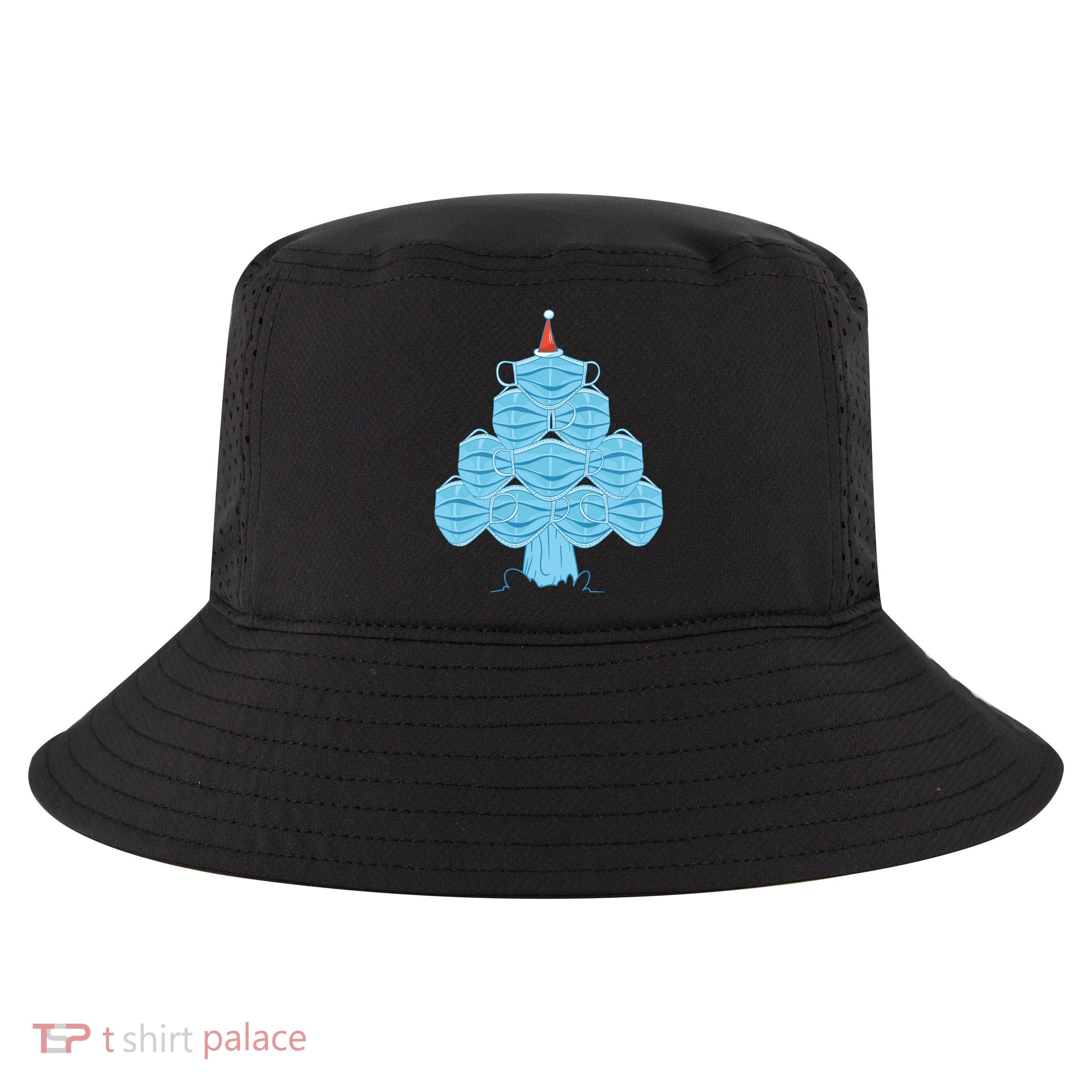 Christmas Quarantine Face Mask Tree Cool Comfort Performance Bucket Hat
