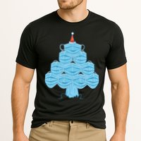 Christmas Quarantine Face Mask Tree Cooling Performance Crew T-Shirt