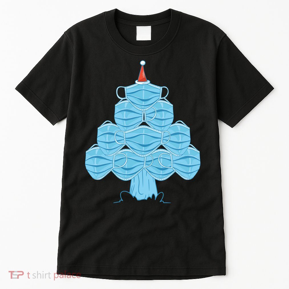 Christmas Quarantine Face Mask Tree Tall T-Shirt