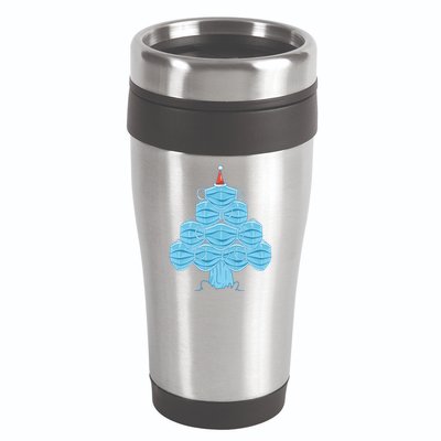 Christmas Quarantine Face Mask Tree 16oz Travel Tumbler