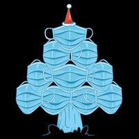 Christmas Quarantine Face Mask Tree Magnet