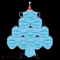 Christmas Quarantine Face Mask Tree Cooling Performance Long Sleeve Crew