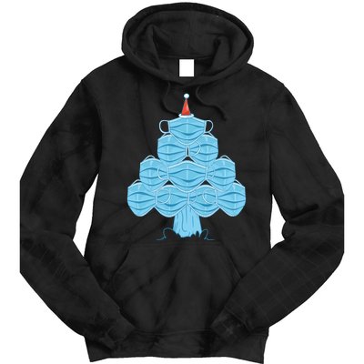 Christmas Quarantine Face Mask Tree Tie Dye Hoodie