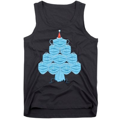 Christmas Quarantine Face Mask Tree Tank Top