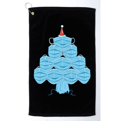 Christmas Quarantine Face Mask Tree Golf Towel