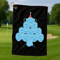 Christmas Quarantine Face Mask Tree Golf Towel