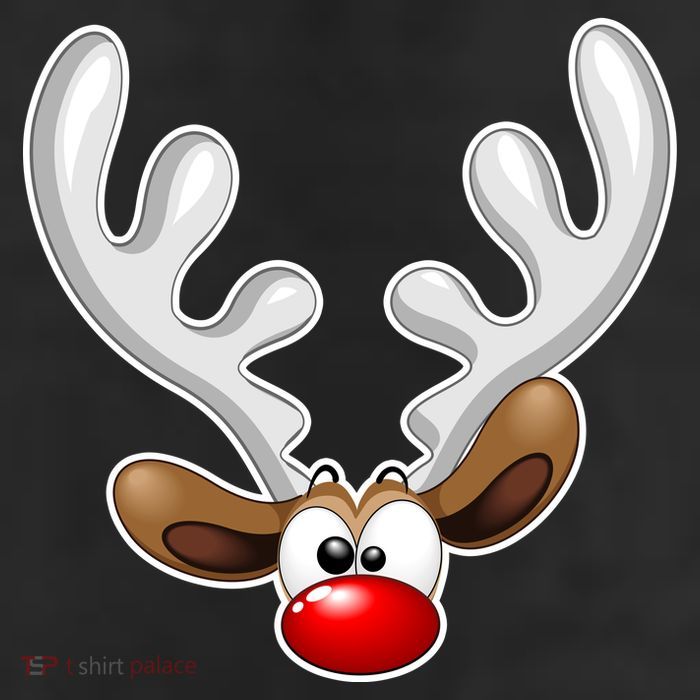 Christmas Red Nose Reindeer Face  11oz C Handle Ceramic Mug
