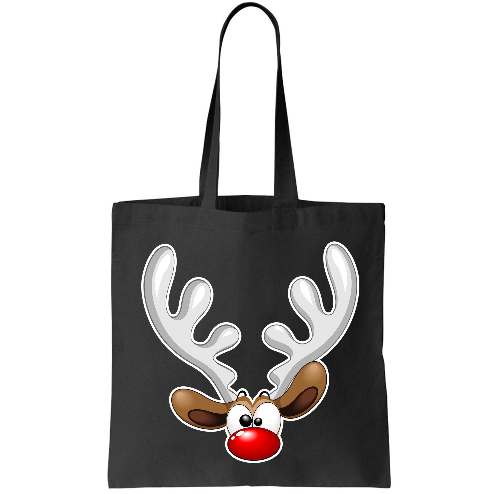 Christmas Red Nose Reindeer Face  Bag