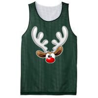 Christmas Red Nose Reindeer Face  Mesh Reversible Basketball Jersey Tank