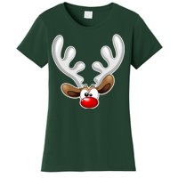 Christmas Red Nose Reindeer Face  Women's T-Shirt