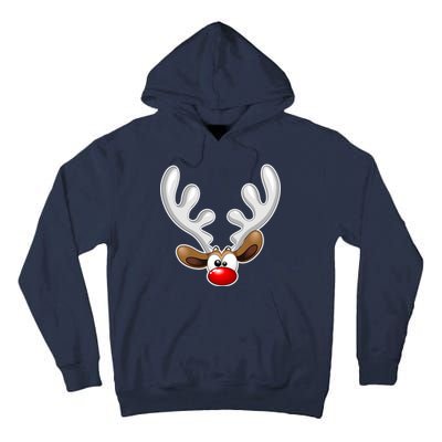 Christmas Red Nose Reindeer Face  Tall Hoodie