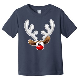 Christmas Red Nose Reindeer Face  Toddler T-Shirt