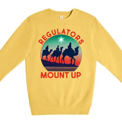 Christmas Regulars Mount Up Three Wise Men Premium Crewneck Sweatshirt