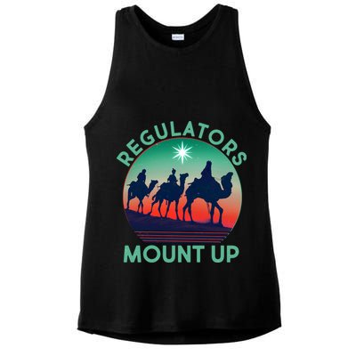 Christmas Regulars Mount Up Three Wise Men Ladies PosiCharge Tri-Blend Wicking Tank