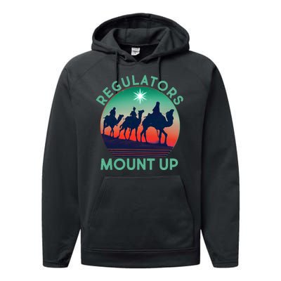 Christmas Regulars Mount Up Three Wise Men Performance Fleece Hoodie