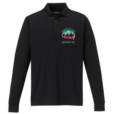 Christmas Regulars Mount Up Three Wise Men Performance Long Sleeve Polo