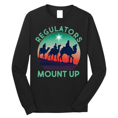 Christmas Regulars Mount Up Three Wise Men Long Sleeve Shirt