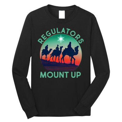 Christmas Regulars Mount Up Three Wise Men Long Sleeve Shirt